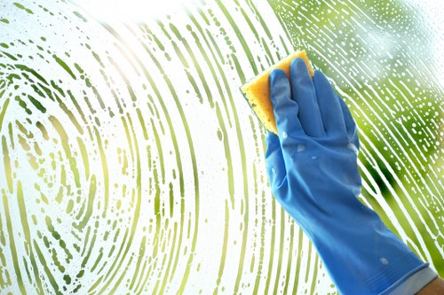 Before-and-after style scene of pet stain odour removal in Docklands property