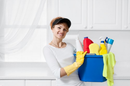 Vacate cleaning for a Docklands apartment balcony and glass areas