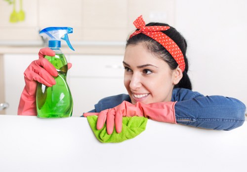 Office cleaning in a Docklands commercial building with shared workspaces